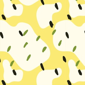 Abstract shapes pattern - yellow
