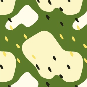 Abstract shapes pattern - green