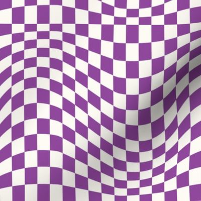 Small Purple Wavy Checkerboard