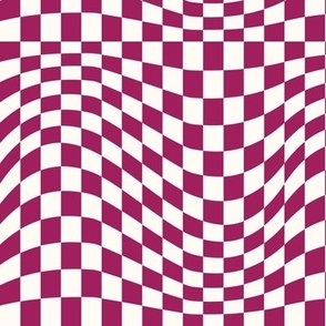 Wavy Checkerboard Fabric, Wallpaper and Home Decor | Spoonflower