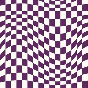Small Grape Wavy Checkerboard