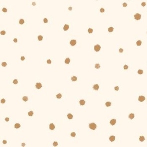 grunge dots brown on cream 