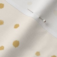 grunge dots mustard on cream 