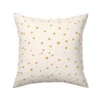 grunge dots mustard on cream 