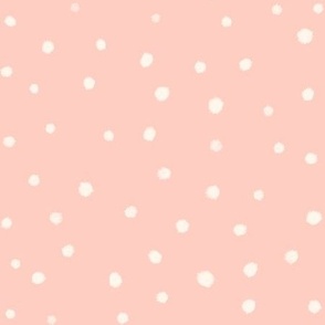grunge dots cream on pink
