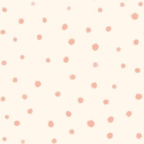 grunge dots pink on cream 