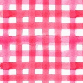 watercolour gingham red