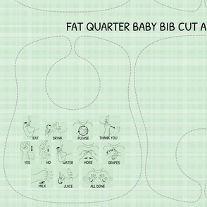 Fat Quarter Baby Bib--green