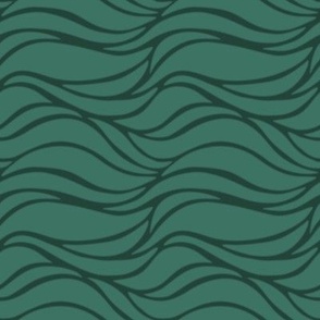 Interlocking Green Wave Pattern