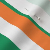 Flag of Ireland Vertical Green White and Orange Stripes 1 inch stripes