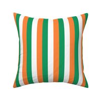 Flag of Ireland Vertical Green White and Orange Stripes 1 inch stripes