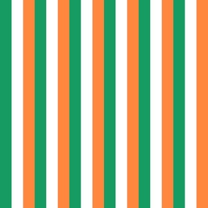 Flag of Ireland Vertical Green White and Orange Stripes 1 inch stripes