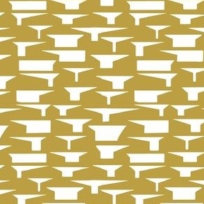 Gold Abstract Houses