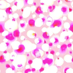 Pink particles with bokeh effect