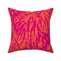 abstract leaves - pink & orange