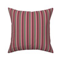 Rosewood, Raspberry, Bubble Gum Pink, and Sea Green Stripes, Tropical Floral Oasis, small