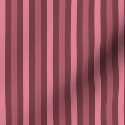 Rosewood, Raspberry, and Bubble Gum Pink Stripes, Tropical Floral Oasis, small