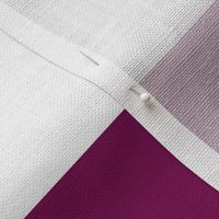 3 Inch Rugby Stripe Mulberry and White