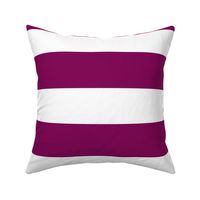3 Inch Rugby Stripe Mulberry and White