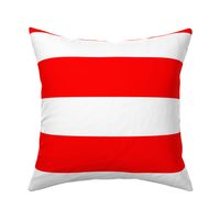 3 Inch Rugby Stripe Bright Red and White