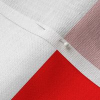 3 Inch Rugby Stripe Bright Red and White