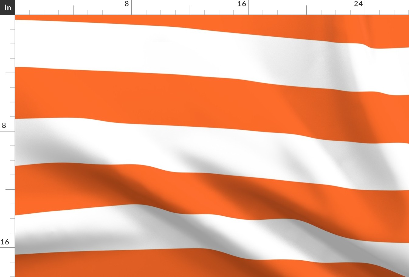 3 Inch Rugby Stripe Orange and White