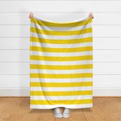 3 Inch Rugby Stripe Summer Yellow and White