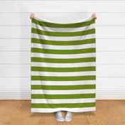 3 Inch Rugby Stripe Apple Green and White