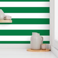 3 Inch Rugby Stripe Kelly Green and White