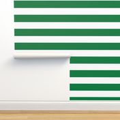 3 Inch Rugby Stripe Kelly Green and White