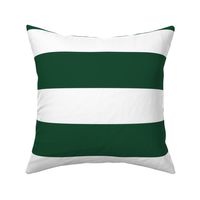 3 Inch Rugby Stripe Deep Forest and White