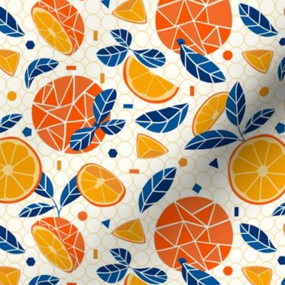 geometric oranges-delicious ditsy-fruit-kitchen-small scale