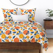 geometric oranges-delicious ditsy-fruit-kitchen-large scale