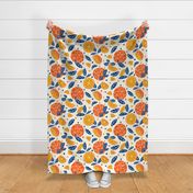 geometric oranges-delicious ditsy-fruit-kitchen-large scale