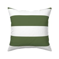 3 Inch Rugby Stripe Greenery and White