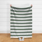 3 Inch Rugby Stripe Boho Sage and White