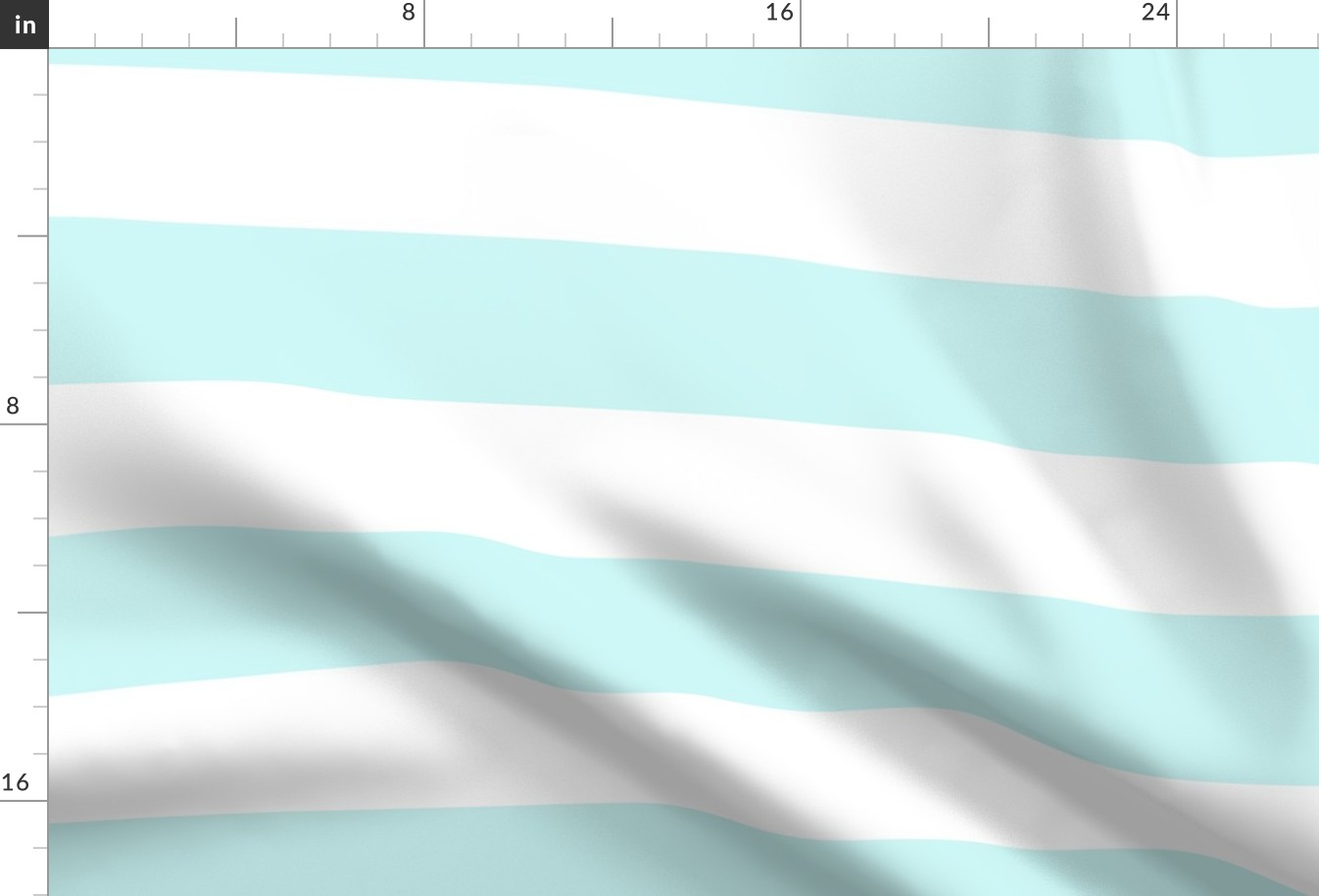 3 Inch Rugby Stripe Mint and White