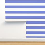 3 Inch Rugby Stripe Periwinkle and White