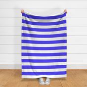 3 Inch Rugby Stripe Neon Periwinkle and White