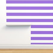 3 Inch Rugby Stripe Lilac and White