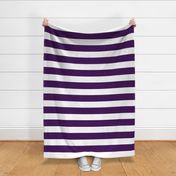 3 Inch Rugby Stripe Eggplant and White