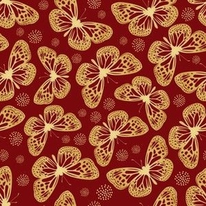 Butterfly-red-gold