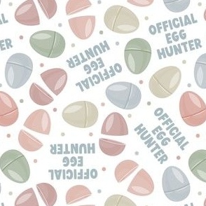 Official Egg Hunter - Easter eggs - plastic Easter egg hunt - soft neutrals  - LAD22