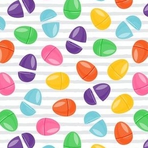 Easter eggs - plastic Easter egg hunt - bold on stripes - LAD22