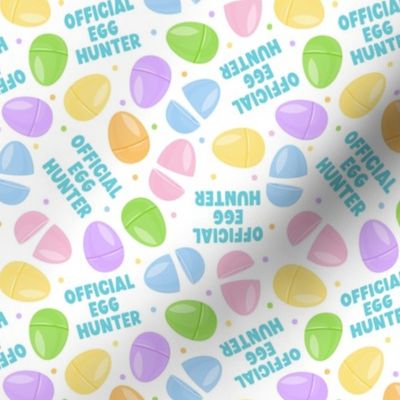 Official Egg Hunter - Easter eggs - plastic Easter egg hunt - rainbow blue  - LAD22