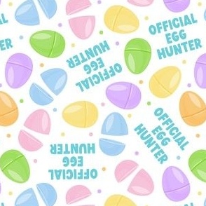 Official Egg Hunter - Easter eggs - plastic Easter egg hunt - rainbow blue  - LAD22