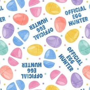 Official Egg Hunter -Easter eggs - plastic Easter egg hunt - watercolor blue - LAD22