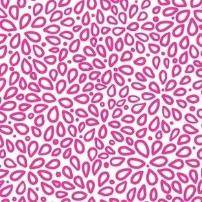 petal squiggle shocking fuchsia pink  small scale