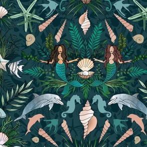 Mermaid Garden Under the Sea (large scale) 