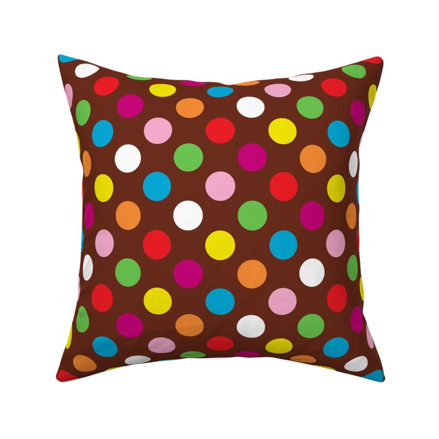 Colorful Polka Dots_Brown 